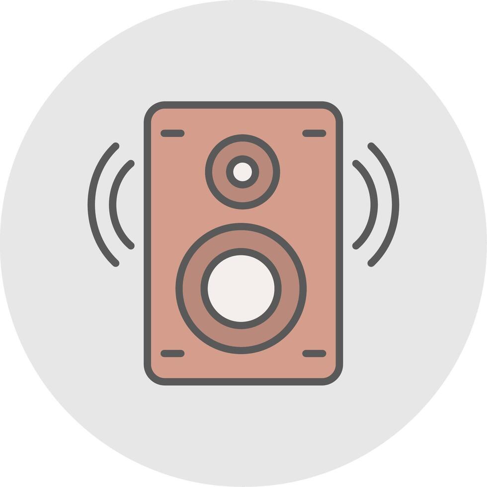 Speaker Line Filled Light Icon vector