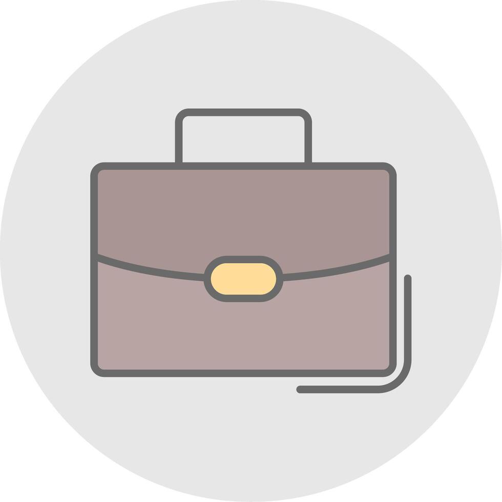 bolso línea lleno ligero icono vector