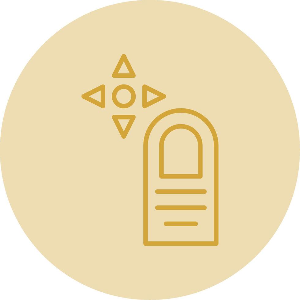 Drag Line Yellow Circle Icon vector