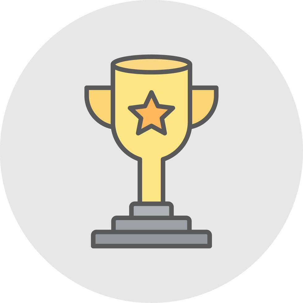 Trophy Line Filled Light Icon vector