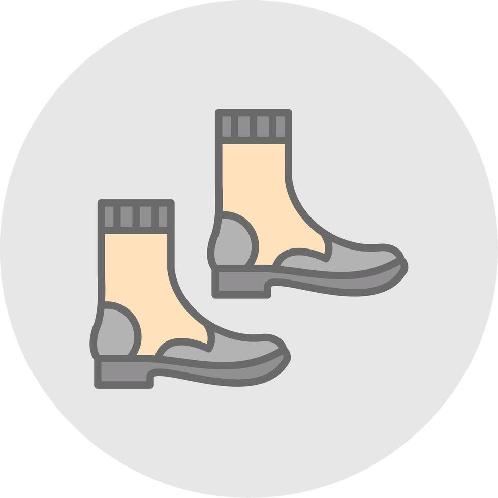 Boots Line Filled Light Icon vector