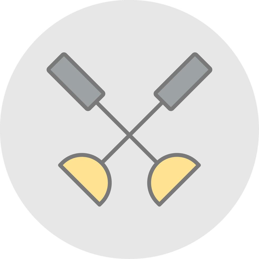 Paddle Line Filled Light Icon vector