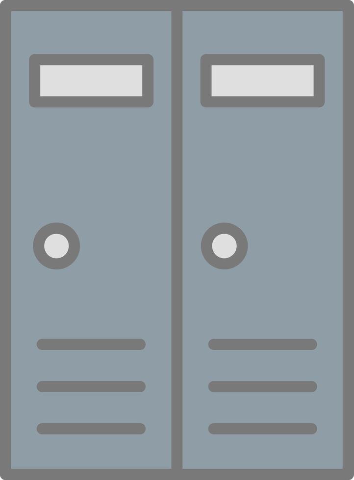 Lockers Line Filled Light Icon vector