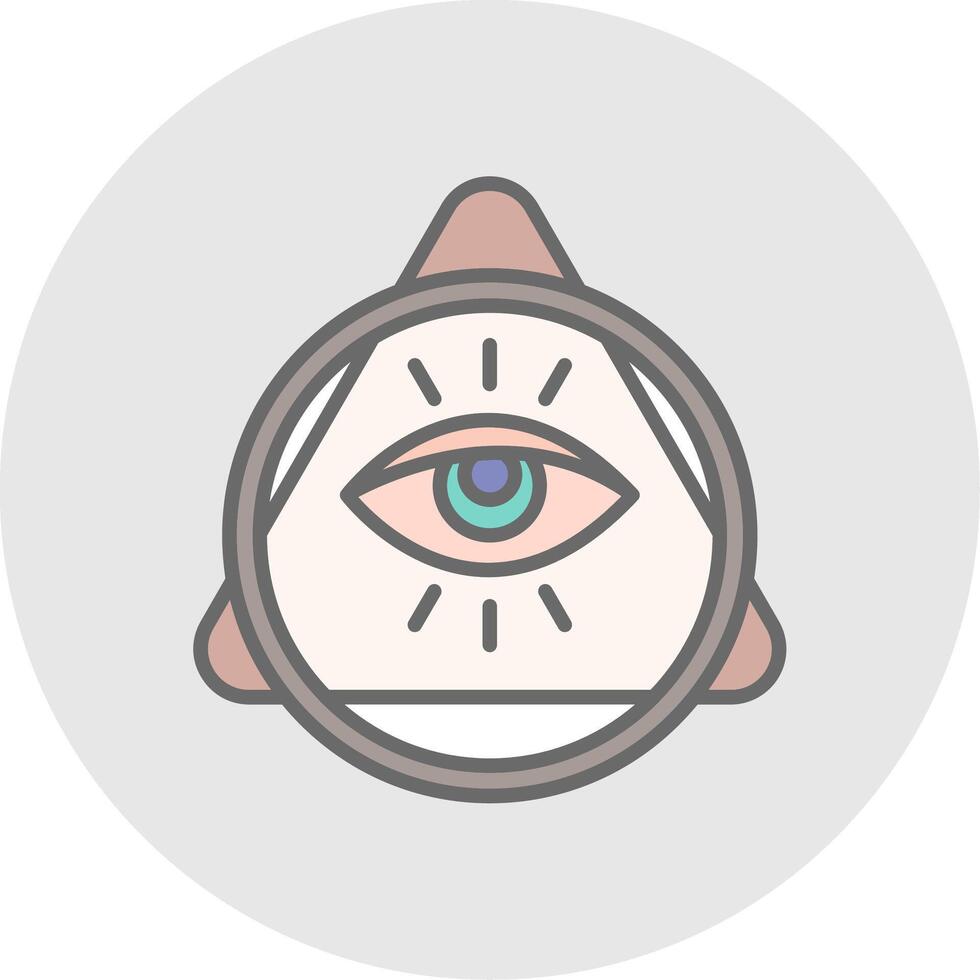 Eye Of Providence Line Filled Light Icon vector