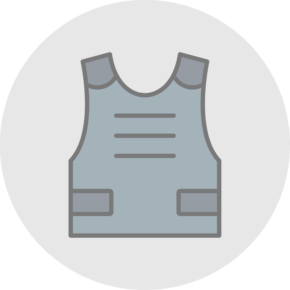 Armour Line Filled Light Icon vector