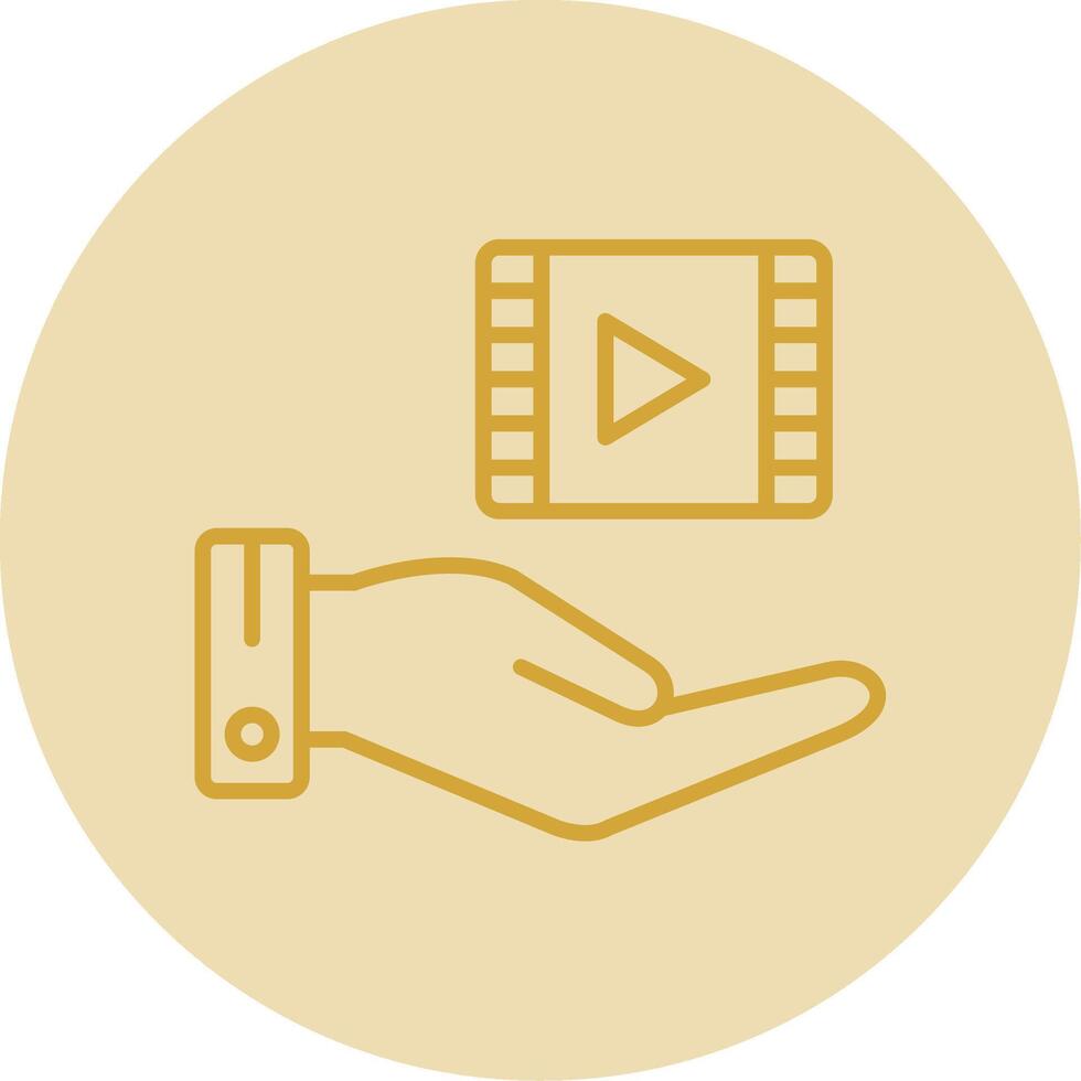 Line Yellow Circle Icon vector