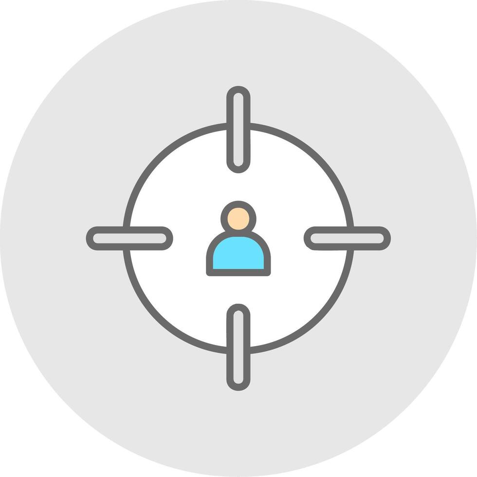 Headshot Line Filled Light Icon vector