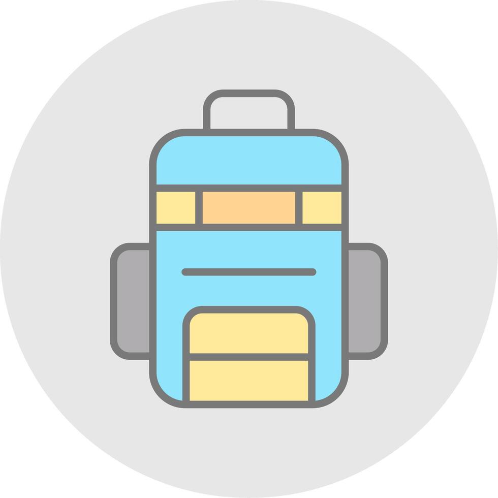 Bag Line Filled Light Icon vector