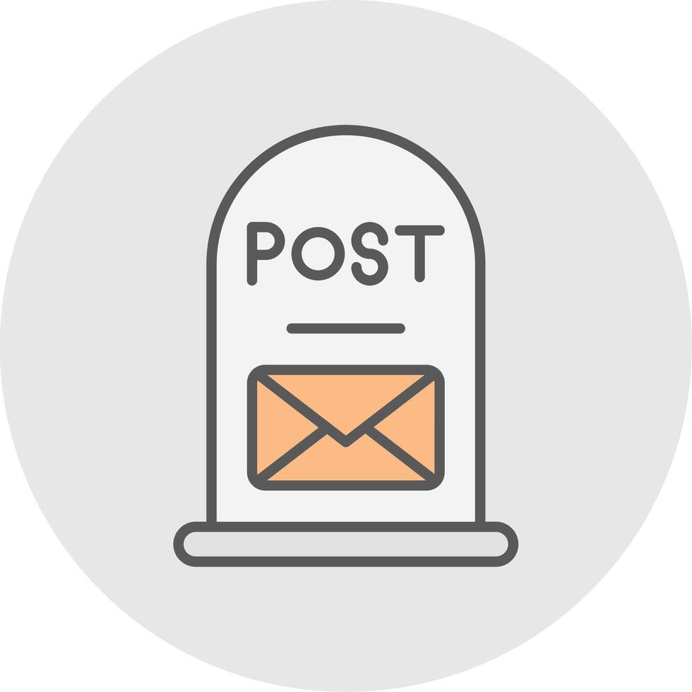 Post It Line Filled Light Icon vector