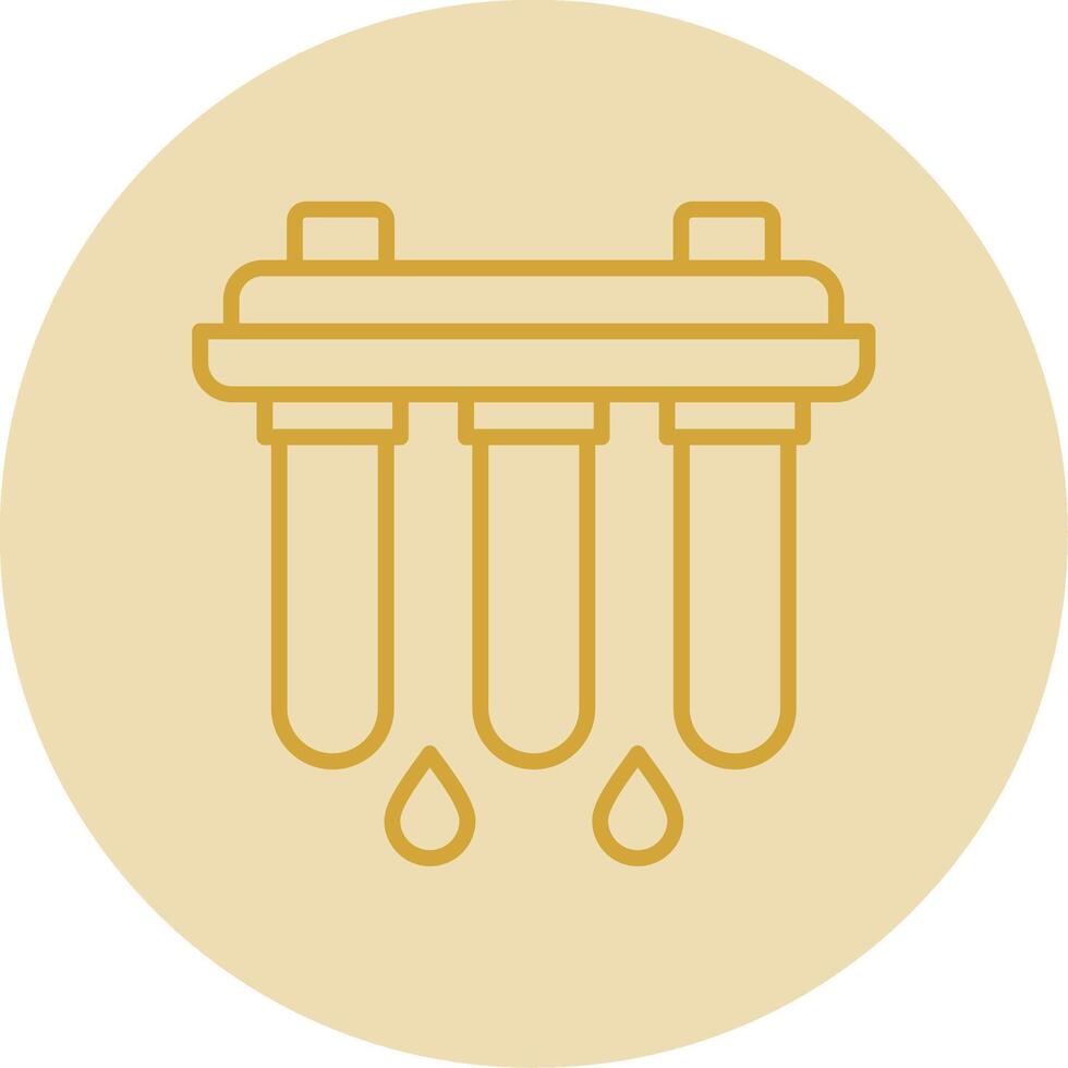 Water Filter Line Yellow Circle Icon vector