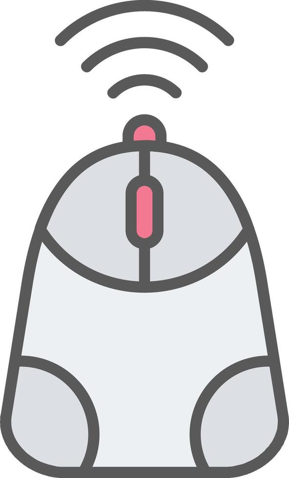 Mouse Line Filled Light Icon vector