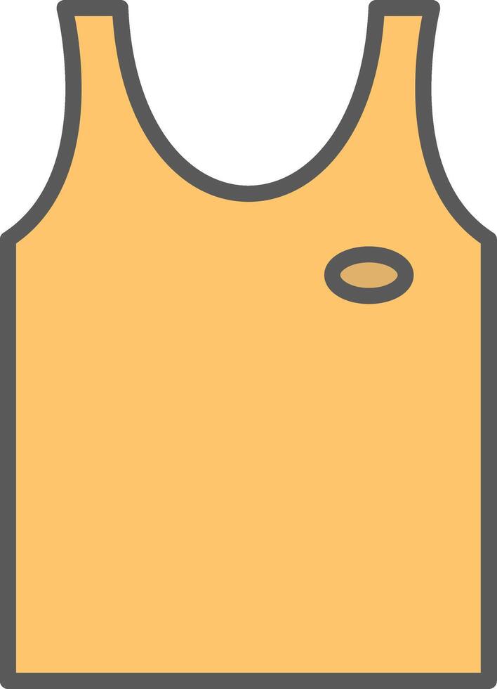 Tank Top Line Filled Light Icon vector