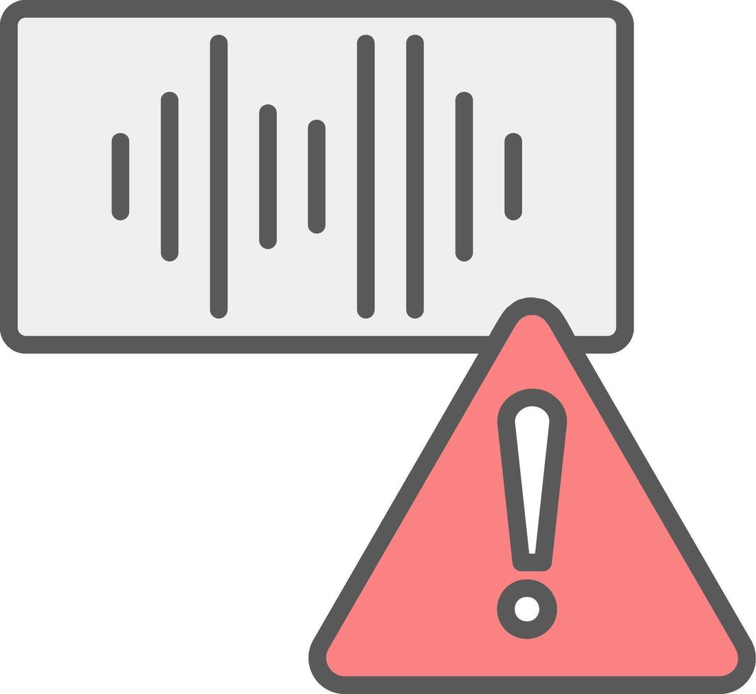 Error Line Filled Light Icon vector