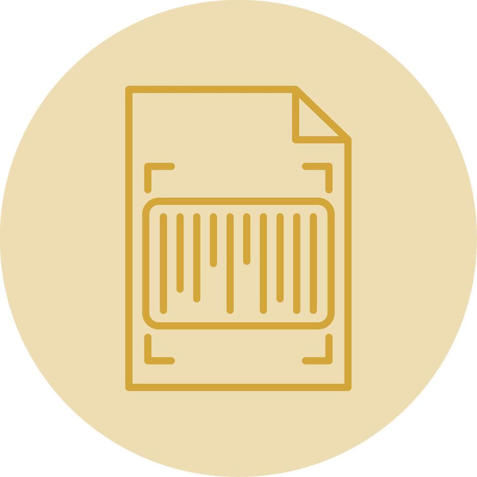 Barcode Line Yellow Circle Icon vector