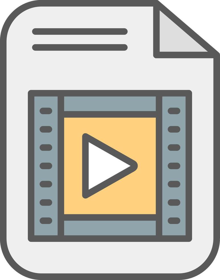 File Line Filled Light Icon vector