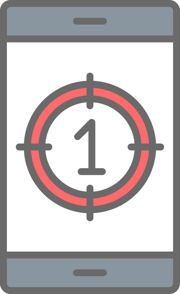 Countdown Line Filled Light Icon vector