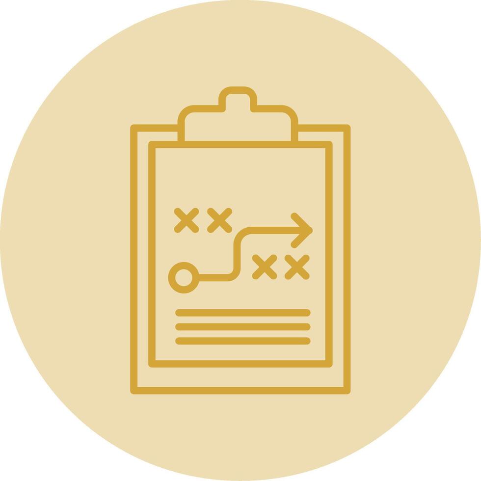 Tactics Line Yellow Circle Icon vector