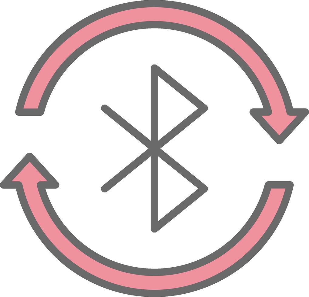 Bluetooth Line Filled Light Icon vector