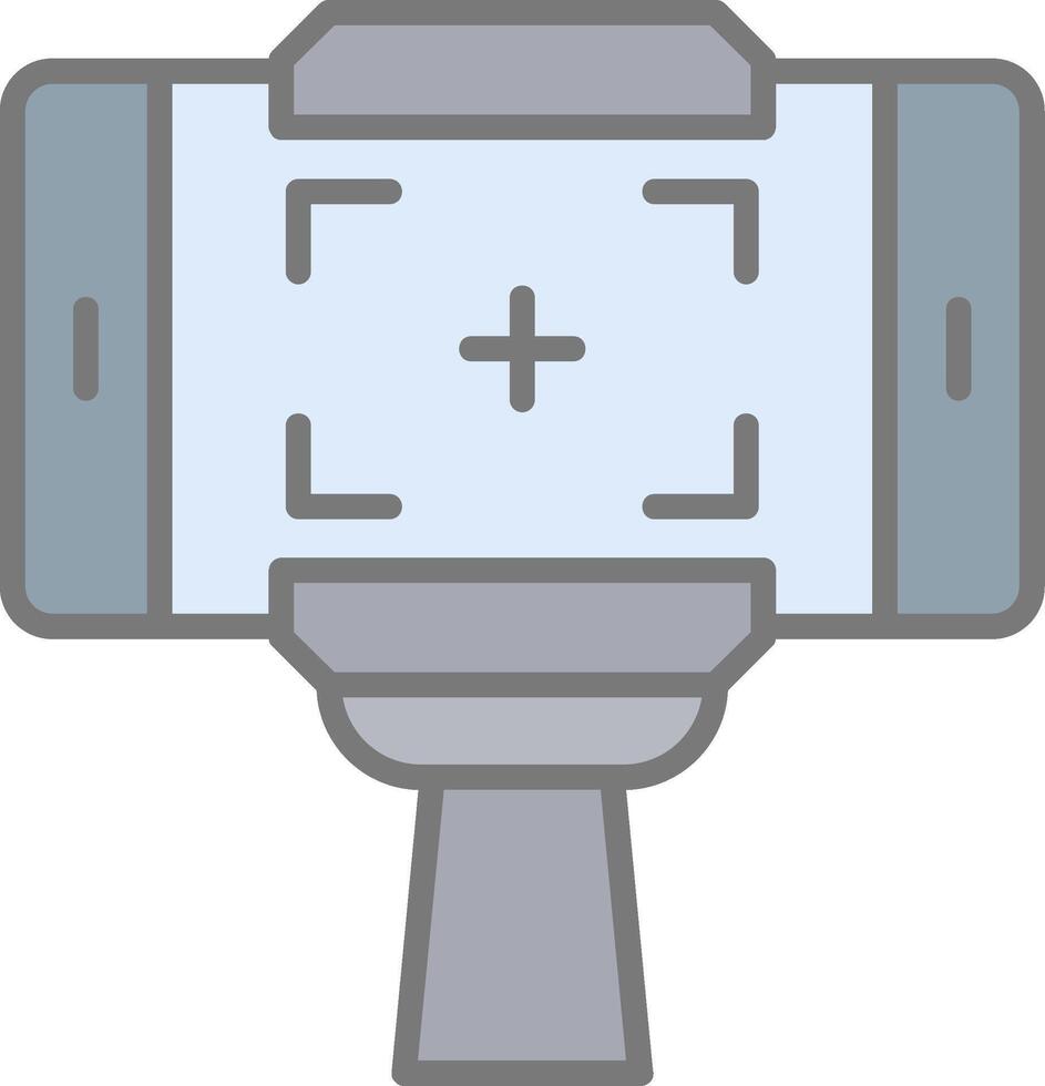 Selfie Stick Line Filled Light Icon vector