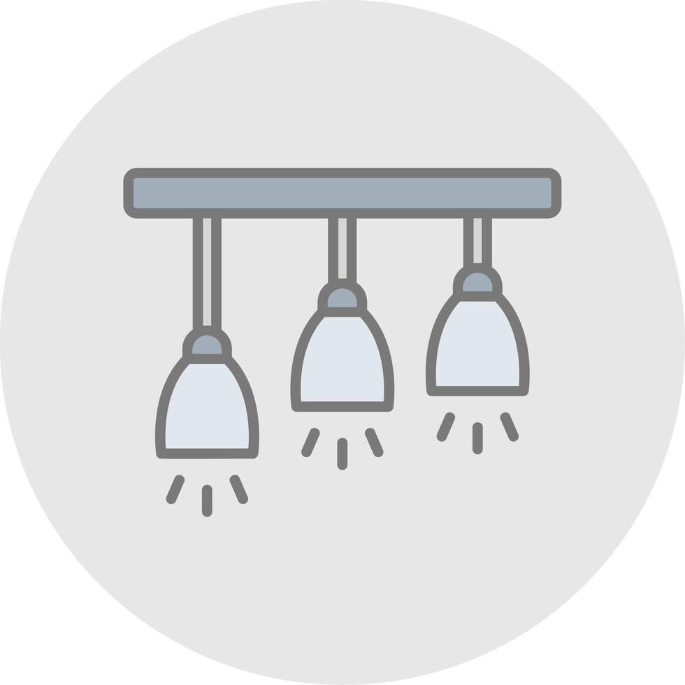 Lamp Line Filled Light Icon vector