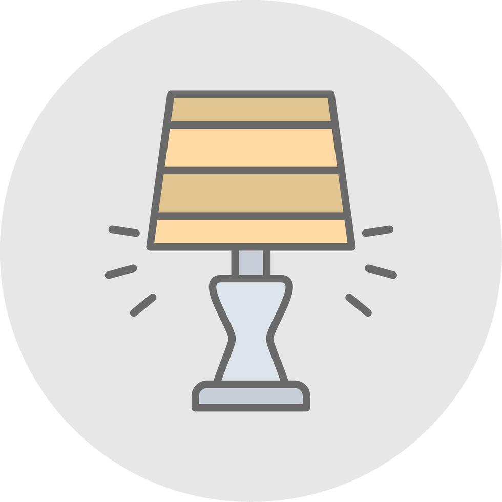 Lamp Line Filled Light Icon vector