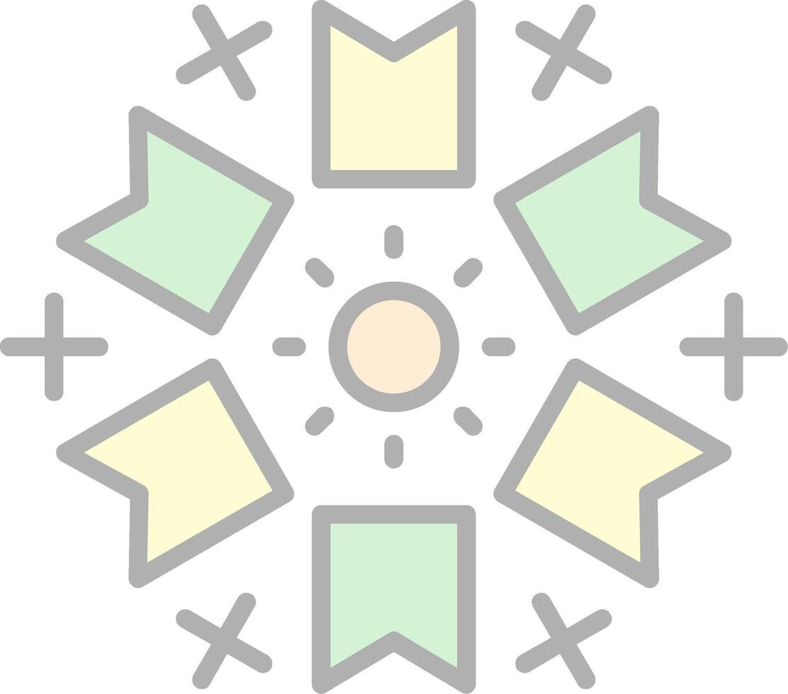 Firework Line Filled Light Icon vector