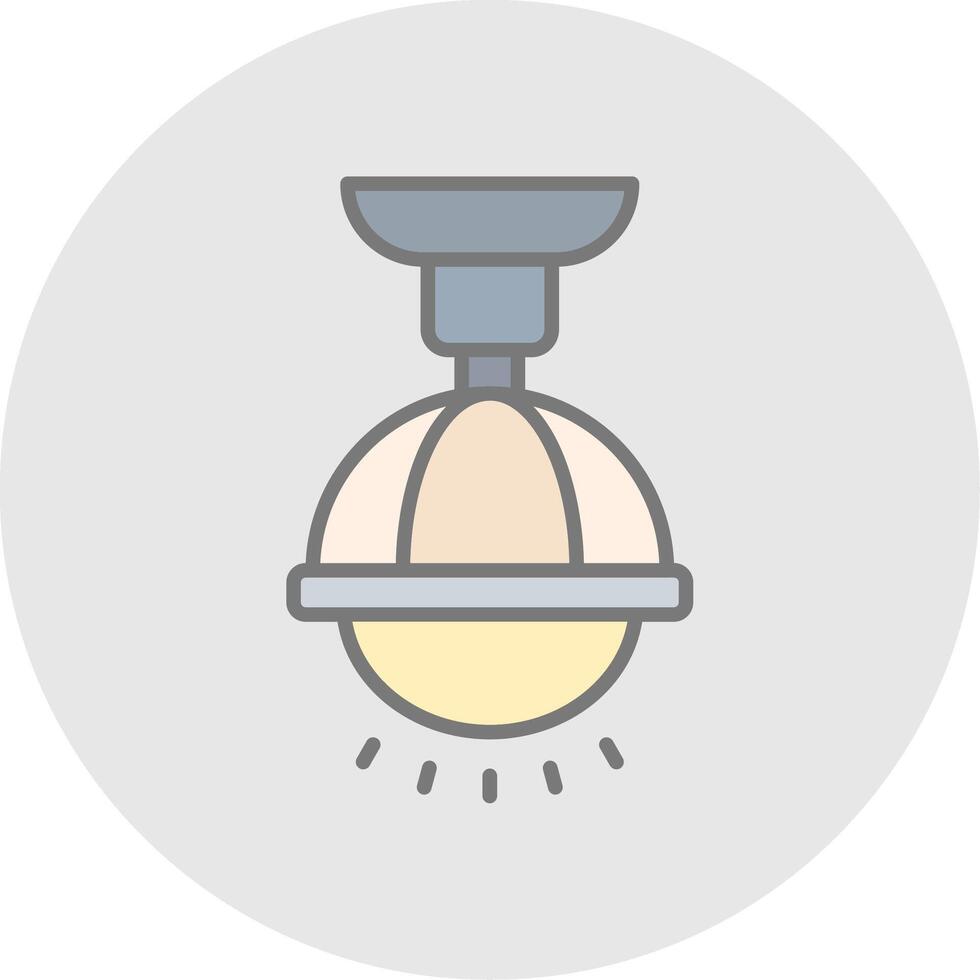 Lamp Line Filled Light Icon vector