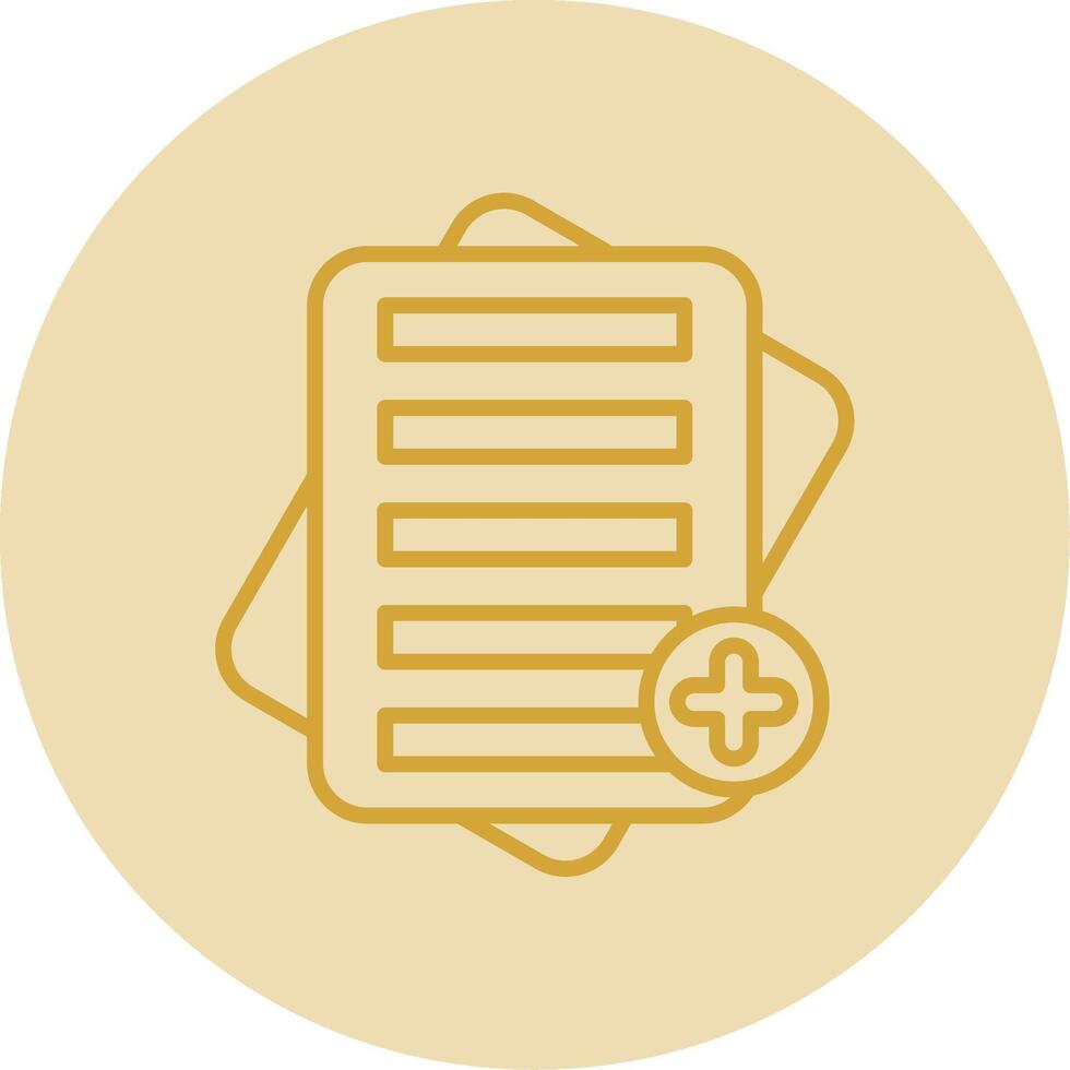 Notes Line Yellow Circle Icon vector