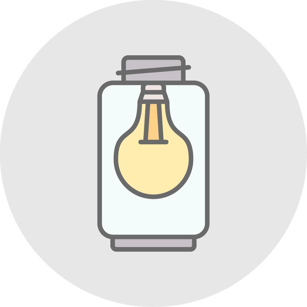 Lamp Line Filled Light Icon vector