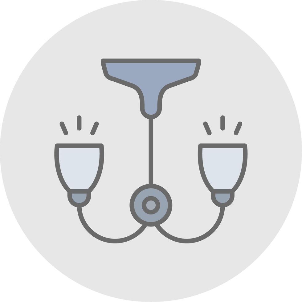 Lamp Line Filled Light Icon vector