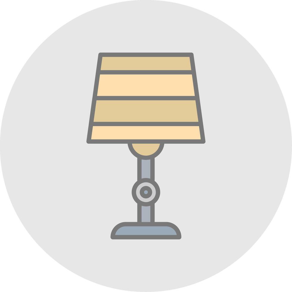 Lamp Line Filled Light Icon vector