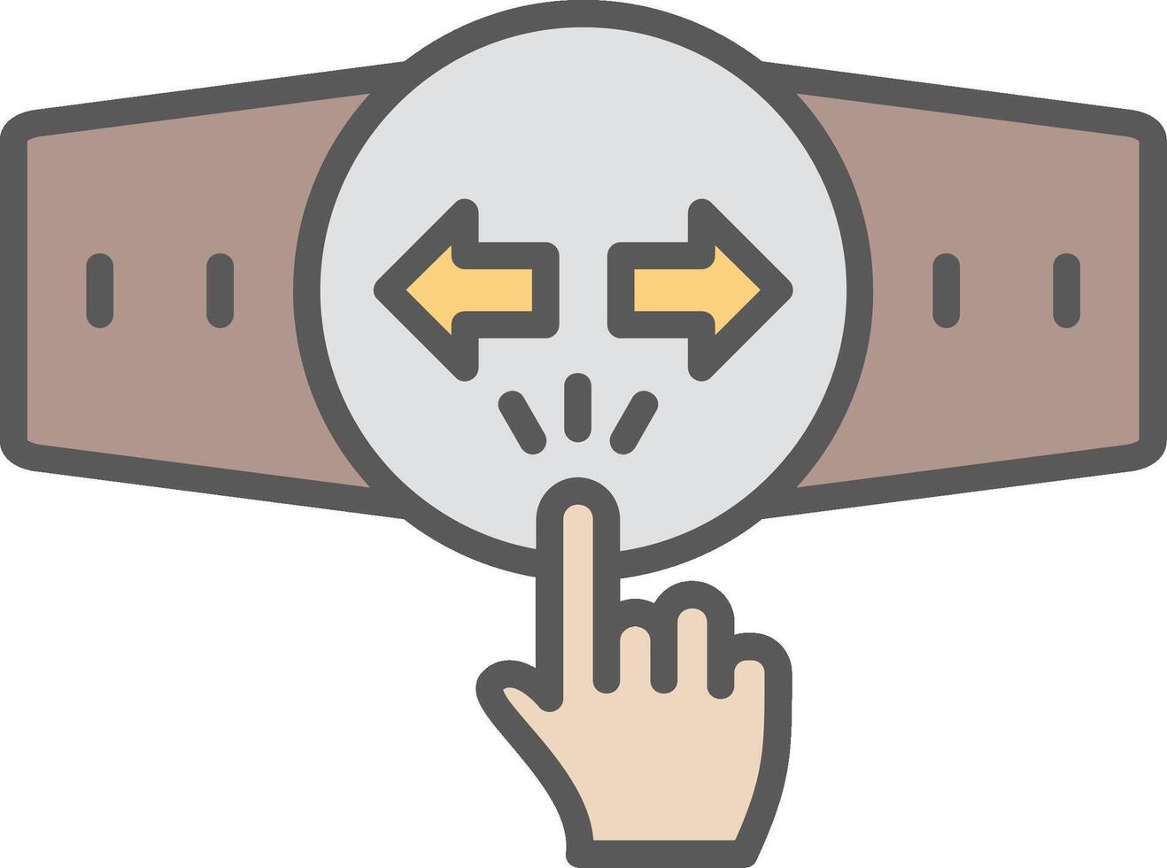 Touchscreen Line Filled Light Icon vector