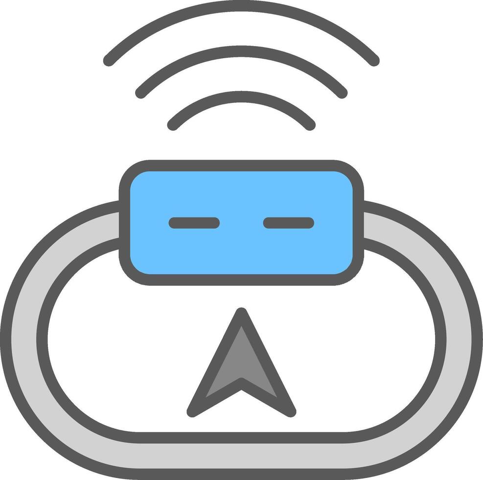 Gps Line Filled Light Icon vector