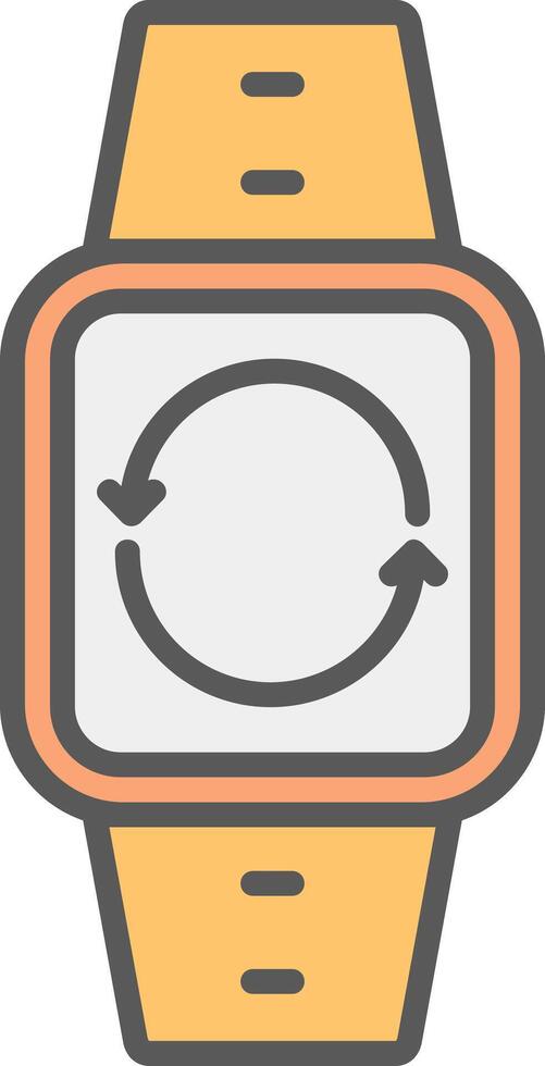 Synchronization Line Filled Light Icon vector