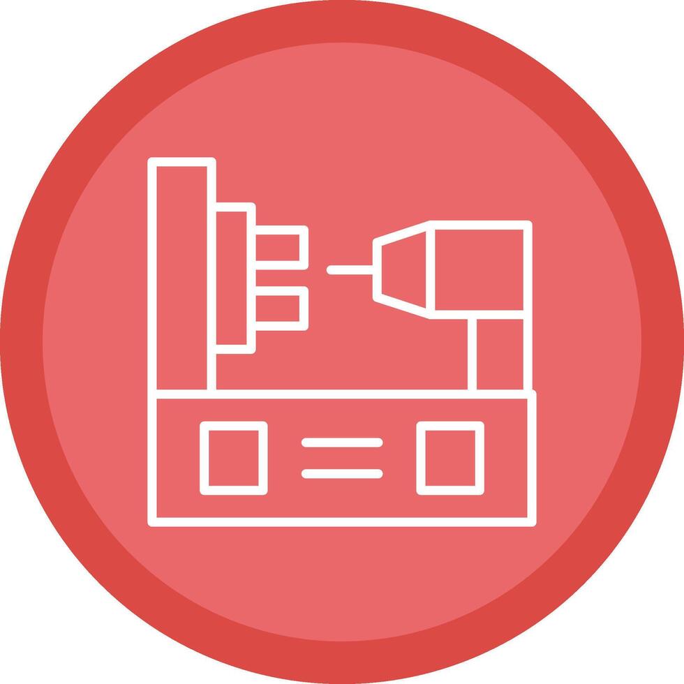 Lathe Line Multi Circle Icon vector