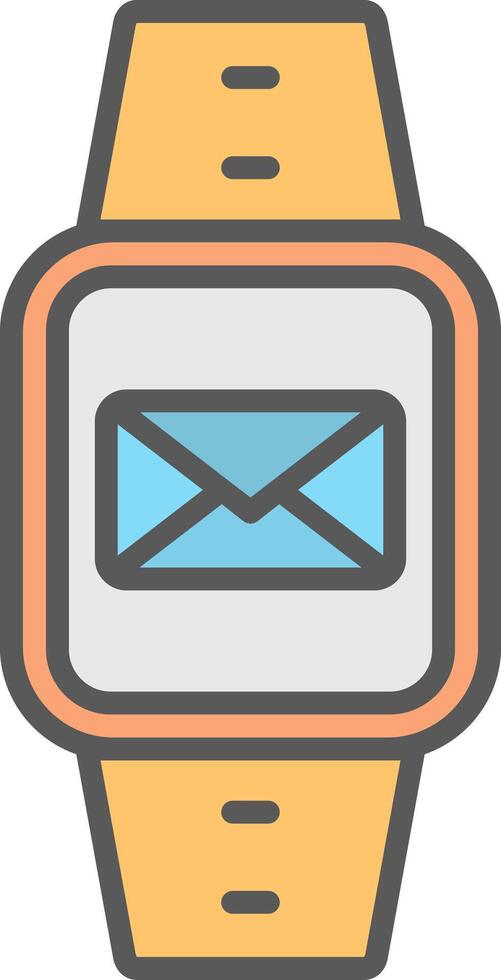 Message Line Filled Light Icon vector