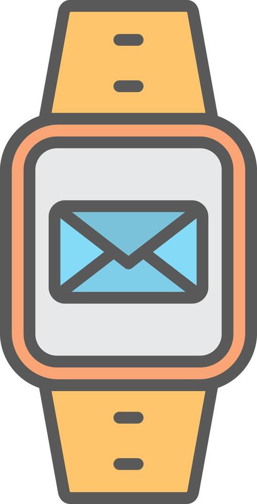 Message Line Filled Light Icon vector