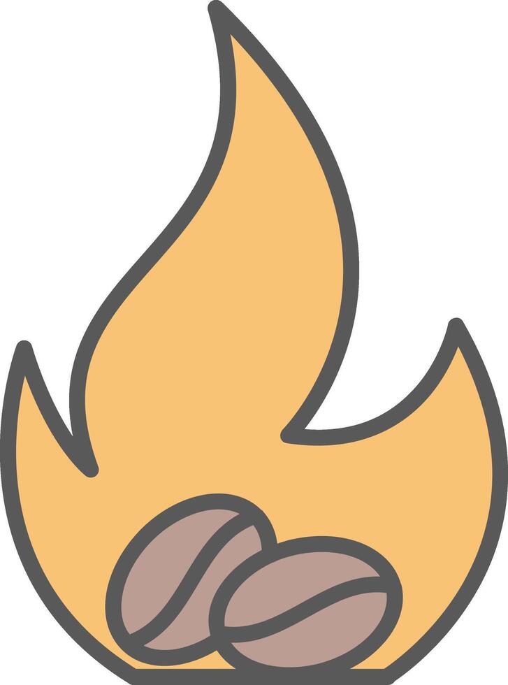 Beans Line Filled Light Icon vector