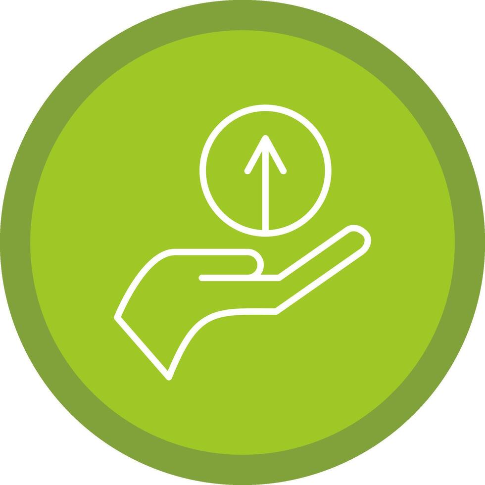 Upload Line Multi Circle Icon vector