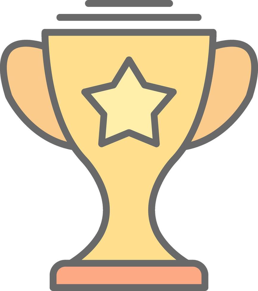Trophy Line Filled Light Icon vector