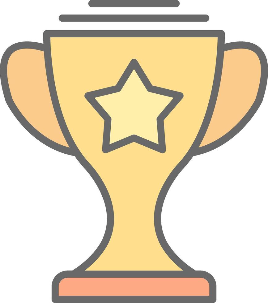 Trophy Line Filled Light Icon vector