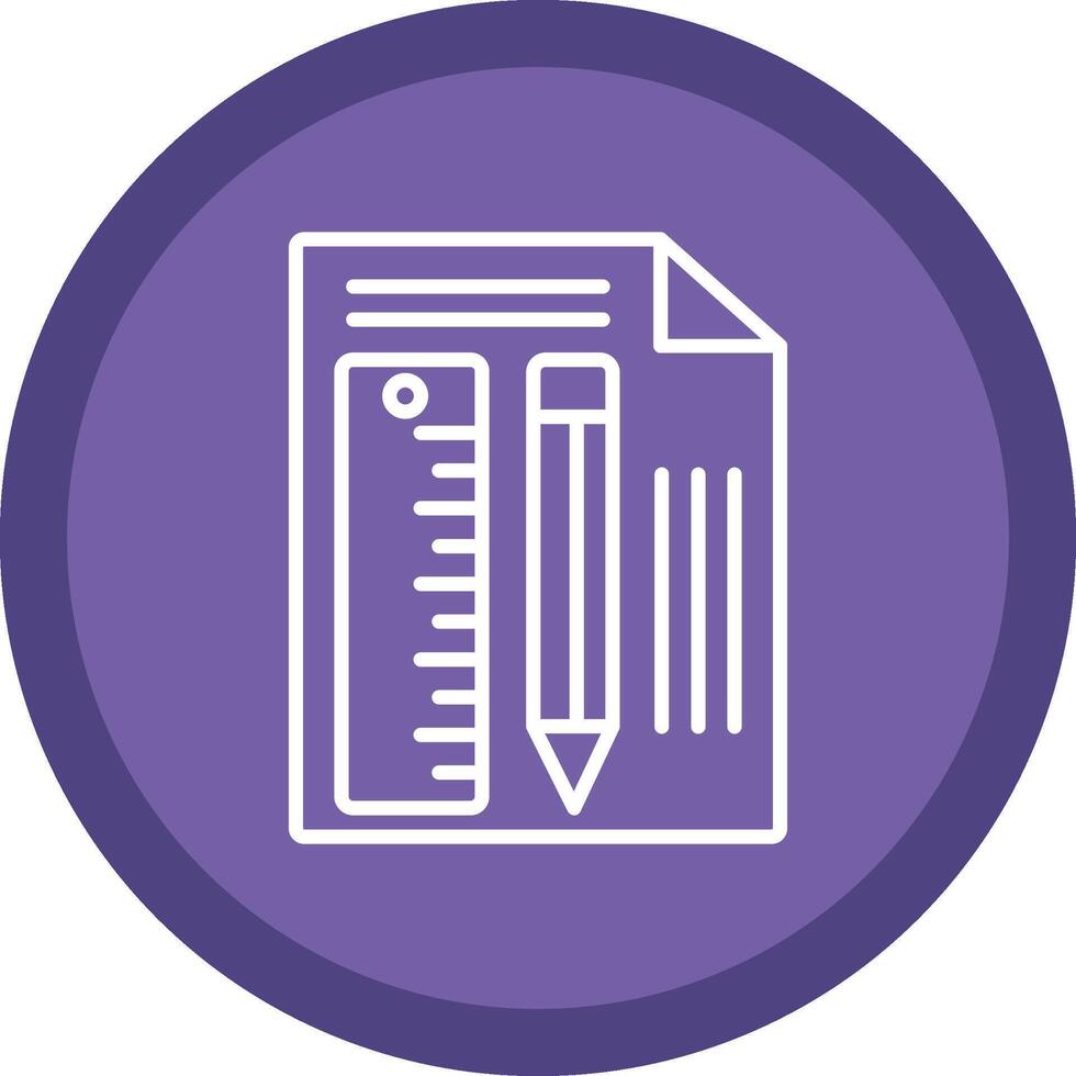 Measuring Tool Line Multi Circle Icon vector