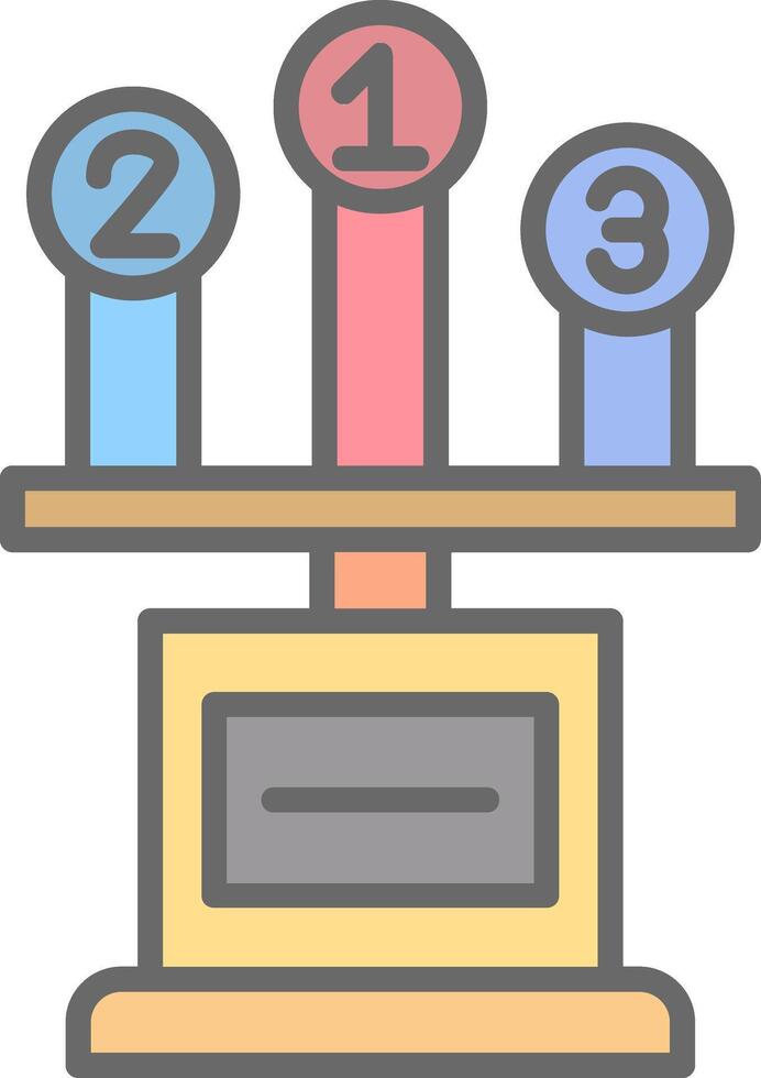Leaderboard Line Filled Light Icon vector