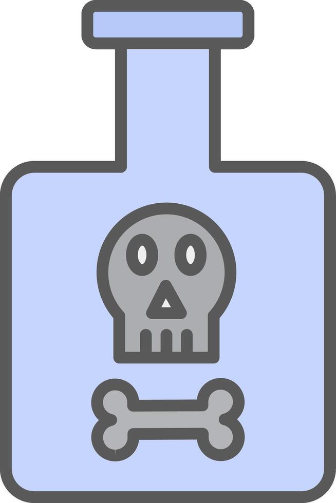 Poison Line Filled Light Icon vector