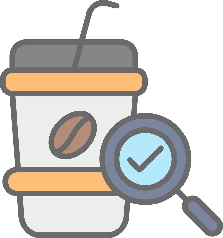 Coffee Line Filled Light Icon vector