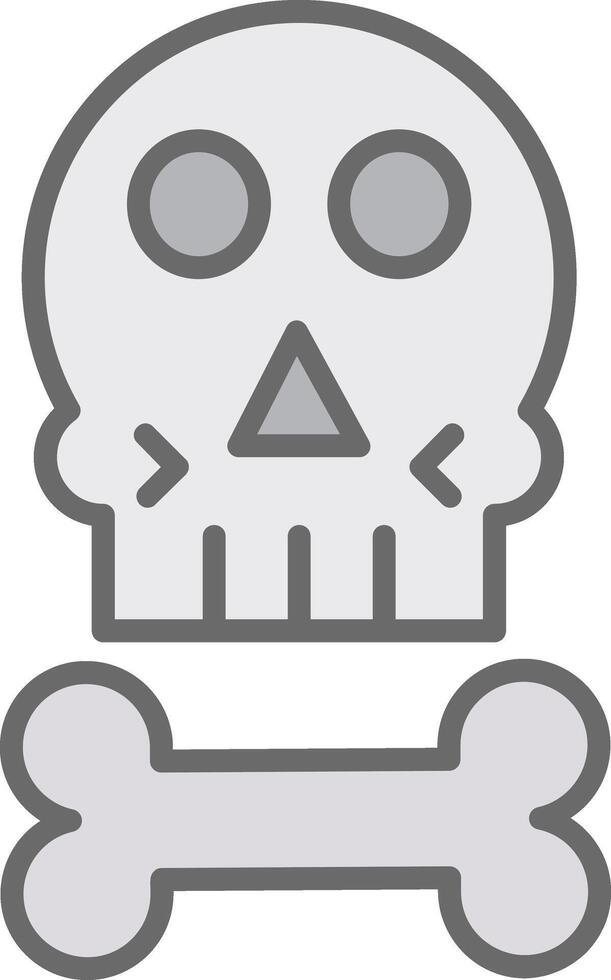 Skull Line Filled Light Icon vector