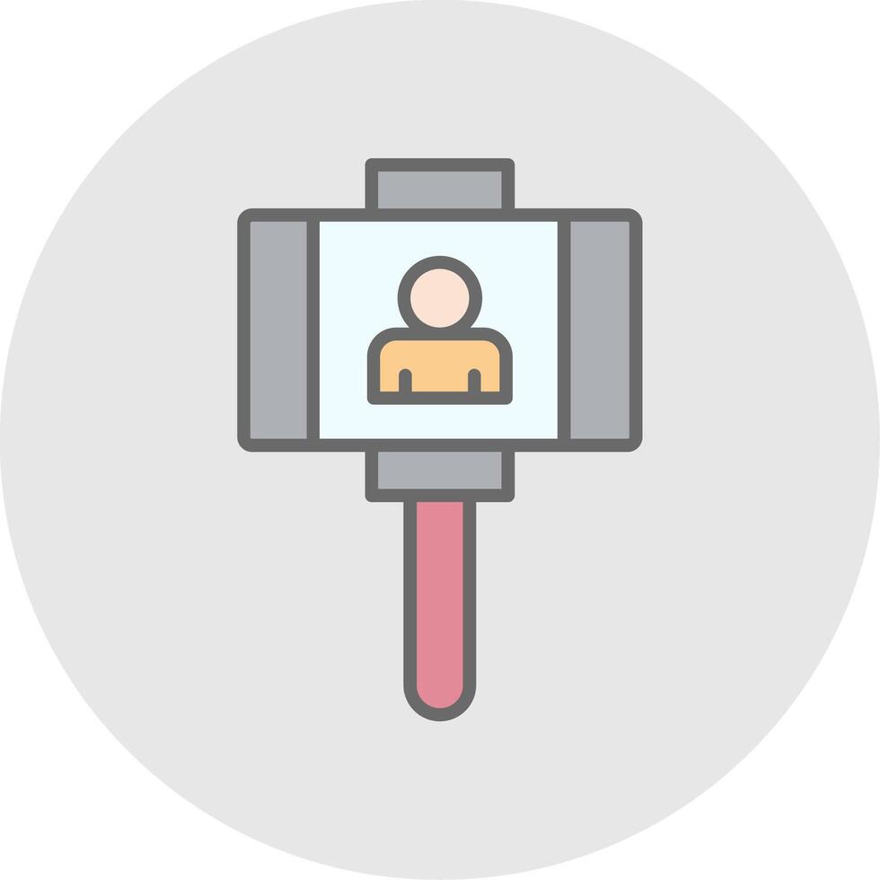 Vlogger Line Filled Light Icon vector