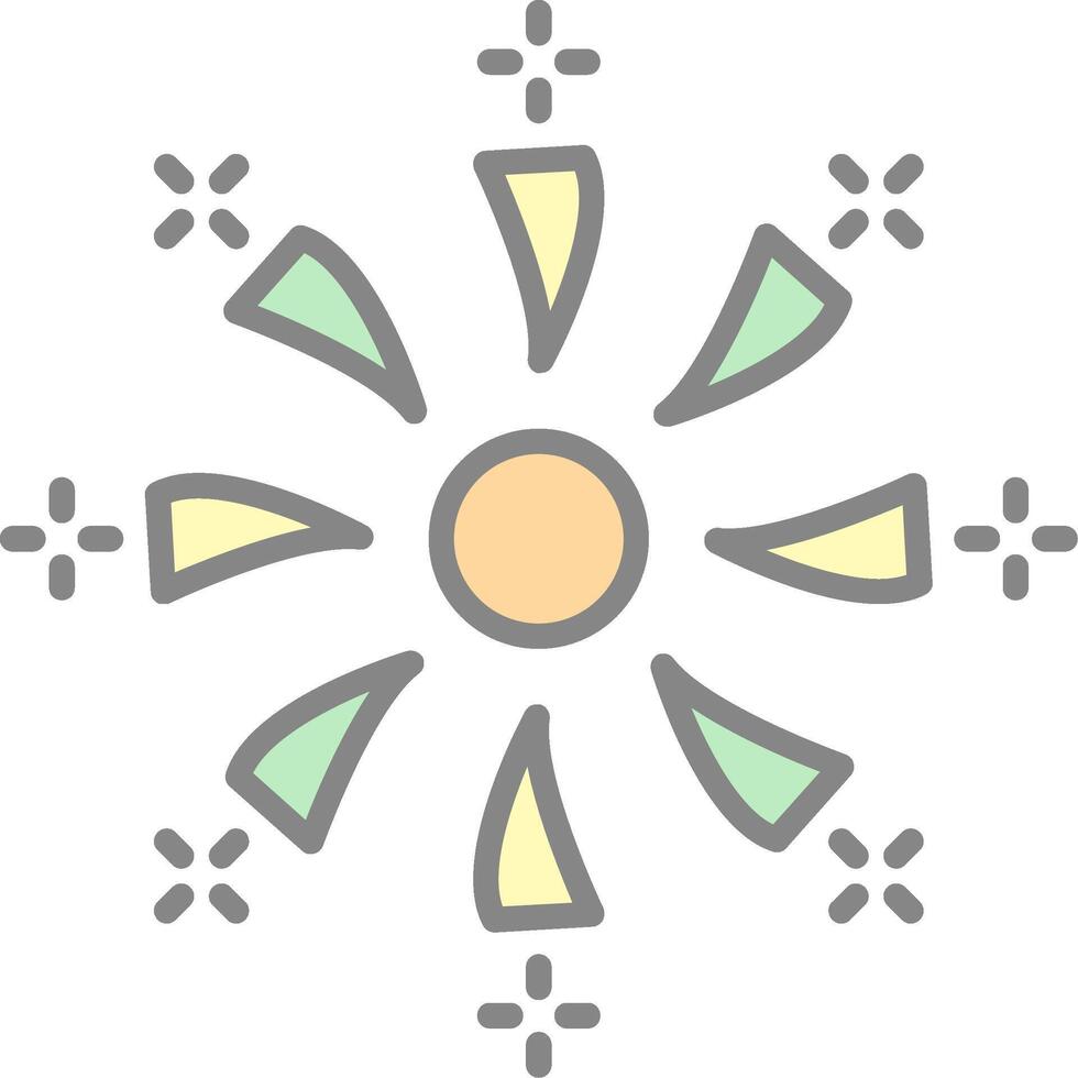 Firework Line Filled Light Icon vector