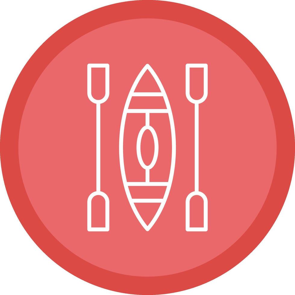 Canoe Line Multi Circle Icon vector