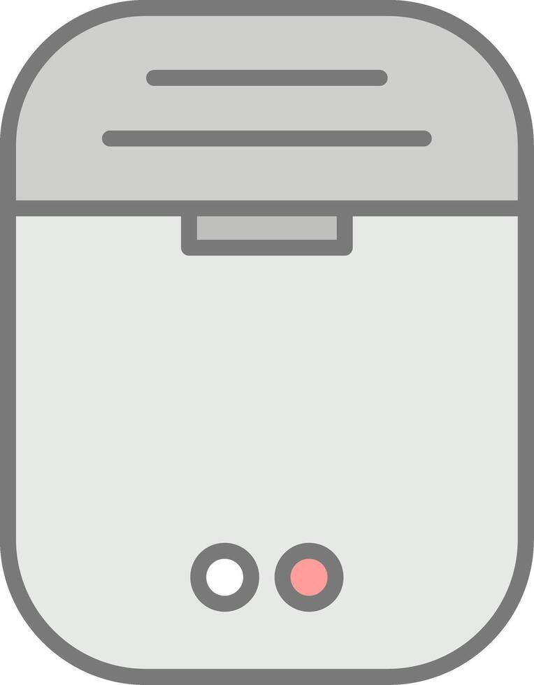 Earbuds Line Filled Light Icon vector